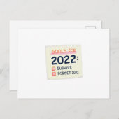 Ziele für 2022: Überleben, vergessen 2021 Postkarte (Vorne/Hinten)