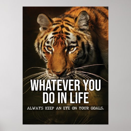 Ziele - Hustle, Fitness, Erfolg - Tiger Motivieren Poster (Vorne)