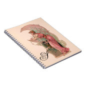 ZIELE/LADY DES MONDES,BLUME IM PINKMONOGRAMM NOTIZBLOCK (Rechte Seite)