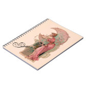 ZIELE/LADY DES MONDES,BLUME IM PINKMONOGRAMM NOTIZBLOCK (Linke Seite)