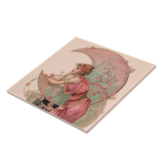 ZIELE/LADY OF THE MOON, BLUME IN PINK FLIESE (Seite)