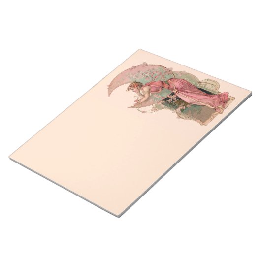 ZIELE/LADY OF THE MOON, BLUME IN PINK NOTIZBLOCK (angewinkelt)