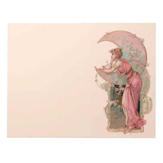 ZIELE/LADY OF THE MOON, BLUME IN PINK NOTIZBLOCK (Vorderseite)