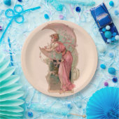 ZIELE/LADY OF THE MOON, BLUME IN PINK PAPPTELLER (Party)