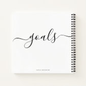 Ziele: Moderne Kalligrafie Minimale Typografie-Ide Notizblock (Rückseite)