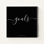 Ziele: Moderne Kalligrafie Minimaler Typografie-Ch Notizblock (Rückseite)