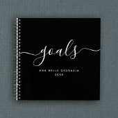 Ziele: Moderne Kalligrafie Minimaler Typografie-Ch Notizblock