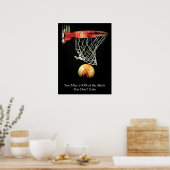 Ziele Motivierend Zitat Basketball Poster (Küche)