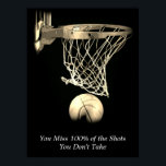 Ziele Motivierend Zitat Basketball Vintag Sepia Poster<br><div class="desc">Ich Liebe dieses Spiel. Beliebte Sportarten - Basketball Game Ball Image.</div>