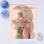 ZIELE/MUNDLADY MIT BLUME IN PINK FLYER (Einzeln)