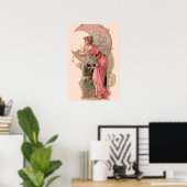 ZIELE/MUNDLADY MIT BLUME IN PINK POSTER (Heimbüro)
