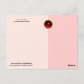 ZIELE/MUNDLADY MIT BLUME IN PINK POSTKARTE (Rückseite)