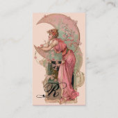 ZIELE/MUNDLADY MIT BLUME IN PINK VISITENKARTE (Rückseite)