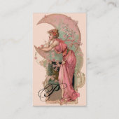 ZIELE/MUNDLADY MIT BLUME IN PINK VISITENKARTE (Rückseite)