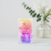 ZIELE/MUNDLADY MIT BLUME LILA VISITENKARTE (Stehend Vorderseite)