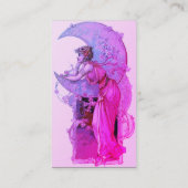 ZIELE/MUNDLADY MIT BLUME LILA VISITENKARTE (Rückseite)