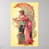 ZIELE/MUNDLADY MIT BLUME rosa Gelb Poster (Vorne)