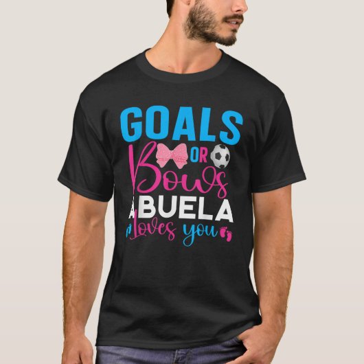 Ziele oder Bogen Abuela Lieben Sie Baby Geschlecht T-Shirt (Vorderseite)