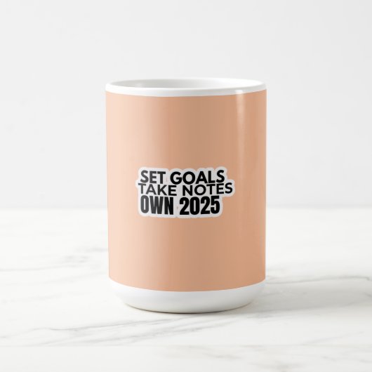 Ziele setzen. Notizen machen. 2025 Tasse (Mittel)