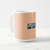 Ziele setzen. Notizen machen. 2025 Tasse (Vorderseite Links)