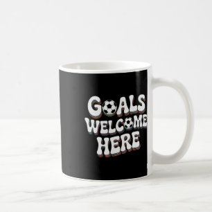 Ziele sind hier willkommen Retro-Fußball _2  Kaffeetasse
