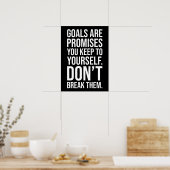 Ziele sind Versprechen - Erfolg Motivierend Poster (Küche)