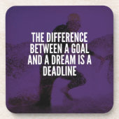 Ziele, Träume und Fristen - Umsetzung Motivierend Untersetzer (Vorderseite)