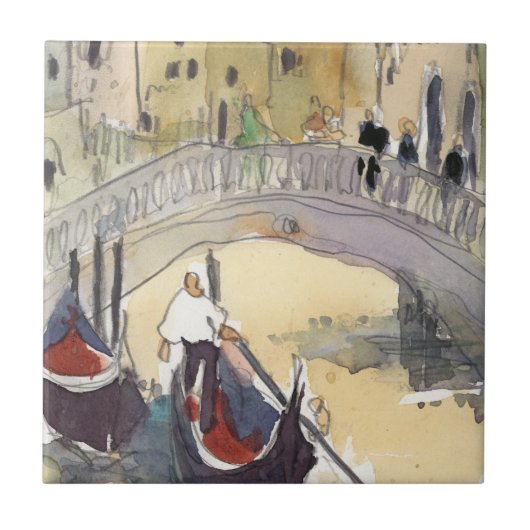 Ziele | Venedig Plein Air Gondelfahrt Fliese (Vorderseite)