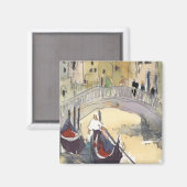 Ziele | Venedig Plein Air Gondelfahrt Magnet (Vorderseite/Rückseite)