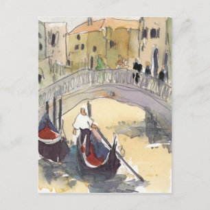 Ziele Venedig Plein Air Gondelfahrt Postkarte