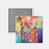 ZIELE VERLOREN SCHADOWS,LOVERS Valentinstag Herz Magnet (Vorderseite/Rückseite)