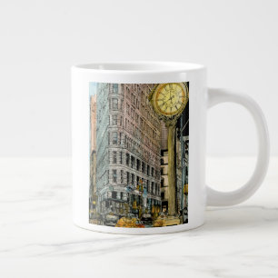 Ziele Vintage Fifth Avenue Uhr Jumbo-Tasse