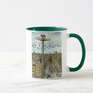 Ziele Wasserfarben-Europäische-Schaukel-Fahrt Tasse