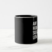 Zielen Sie Hoch-untersetztes Tief - Typ-Fitness Zweifarbige Tasse (Mittel)