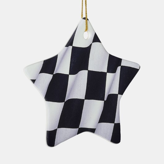 Zielflagge Keramik Ornament (Rechts)