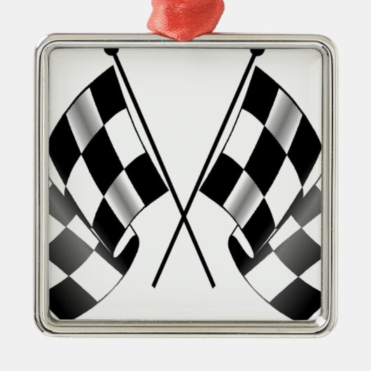 Zielflagge Ornament Aus Metall (Vorne)