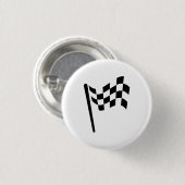 Zielflagge-Piktogramm-Knopf Button (Vorne & Hinten)