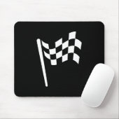 Zielflagge-Piktogramm Mousepad (Mit Mouse)