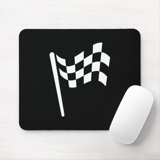 Zielflagge-Piktogramm Mousepad (Mit Mouse)
