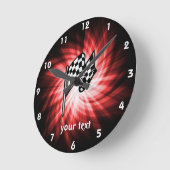 Zielflagge; rot runde wanduhr (Winkel)