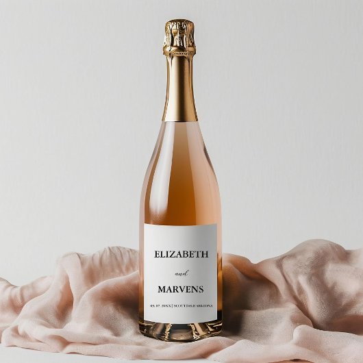 Zielflughafen Schaumweinetikett