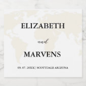 Zielflughafen Schaumweinetikett (Einzelnes Label)