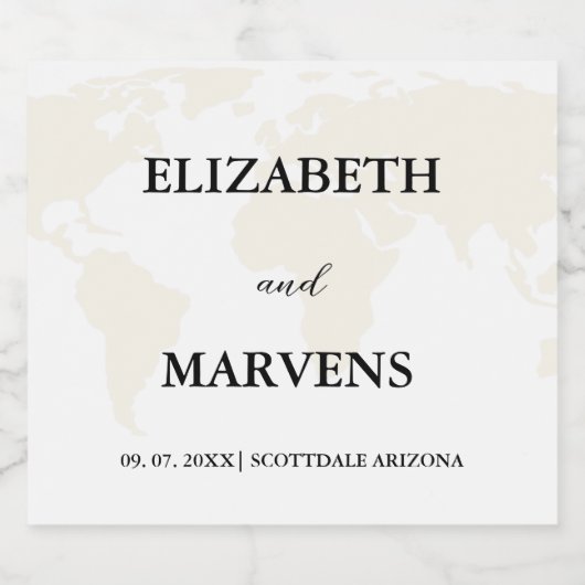 Zielflughafen Schaumweinetikett (Einzelnes Label)