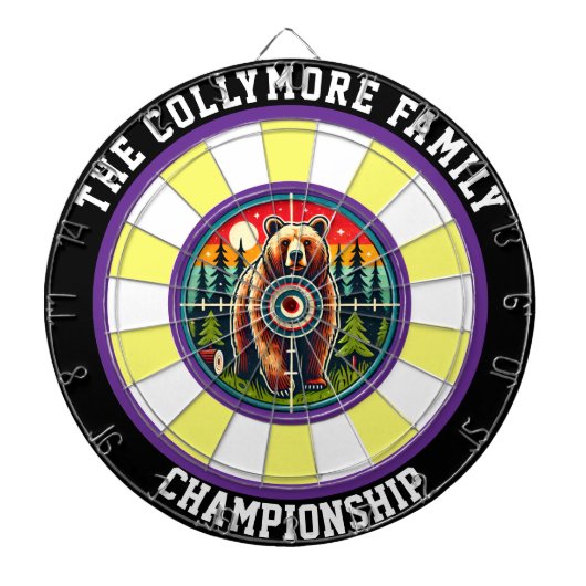 Zielfokus des Bärenwaldes Dartscheibe (vorne)