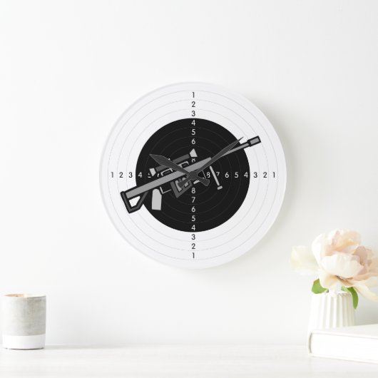 Zielgewehr mit Reichweite Große Wanduhr (Zuhause)