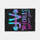 Zielgewicht stark Af Workout Motivierend Fleecedecke (Vorderseite (Horizontal))