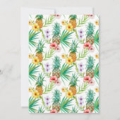 Zielgruppe für Ananas und Hibiskus Einladung (Rückseite)