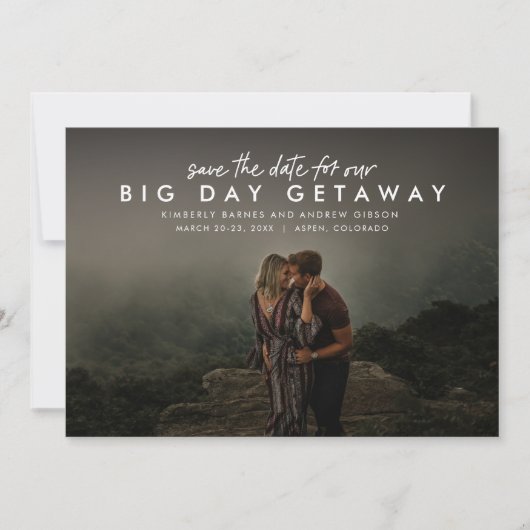 Zielhochzeit horizontal save the date (Vorderseite)
