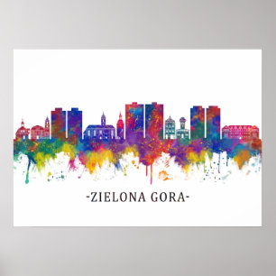 Zielona Gora Polen Skyline Poster