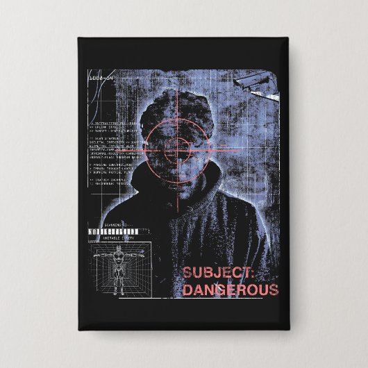 Zielorientiert - Design von Techno-Brutalist Stree Button (Vorderseite)